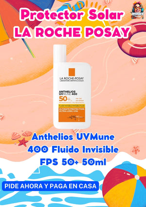 LA ROCHE POSAY: Protector Solar Anthelios UVMune 400 Fluido Invisible FPS 50+ 50ml